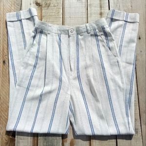 Vintage High Waist Striped Trousers Pants 26" Waist